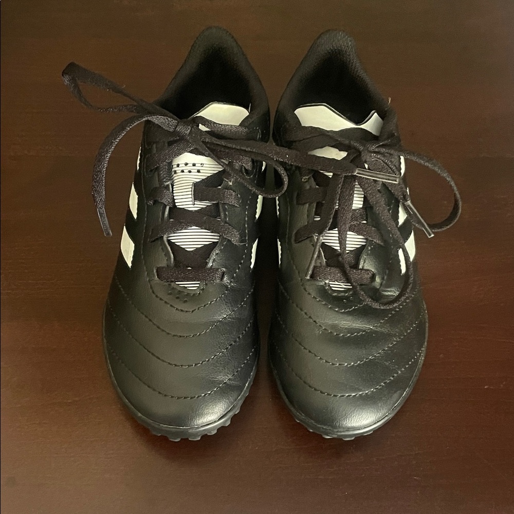 Black and White Adidas indoor/turf Soccer Cleats size 13.5 youth